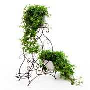 Подставка Классика напольная кованая на 3 цветка 10-413 - фото 53628