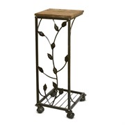 Этажерка кованая с деревянной полкой 353-01 - фото 53644