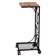 Этажерка кованая с деревянной полкой 353-01 - фото 53645