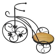 Подставка велосипед на 1 цветок металл+дерево 59-411 - фото 53659