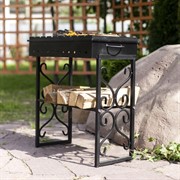 Мангал кованый разборный с полкой под дрова 861-39R - фото 53691