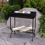 Мангал высокий металл с дровницей 861-43R - фото 53703