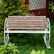 Кресло качалка состаренное дерево 881-43R - фото 53711