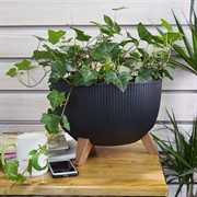 Кашпо РОМА ЭКО Jumper на ножках 33х22см 12,4л черный - фото 53805