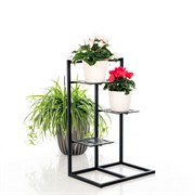 Стойка под цветы напольная металлическая 3 полки высота 80см 501-001 - фото 53880