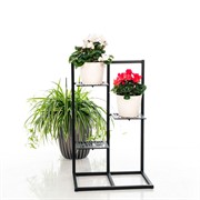 Стойка под цветы напольная металлическая 3 полки высота 80см 501-001 - фото 53881