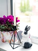 Подсвечник кованый Лофт чёрный на 1 свечу 607-54-B - фото 53932