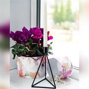 Подсвечник кованый Лофт чёрный на 1 свечу 607-54-B - фото 53937