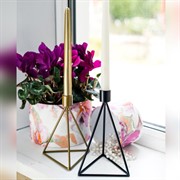 Подсвечник кованый Лофт чёрный на 1 свечу 607-54-B - фото 53939