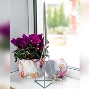 Подсвечник Лофт серебряный под 1 свечу настольный 607-53-S - фото 53959