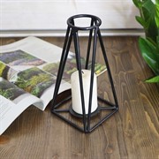 Подсвечник чёрный кованый Лофт на 1 свечу 607-56-B - фото 53976