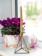 Подсвечник металл на 1 свечу Лофт золотой 607-55-G - фото 53984