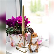 Подсвечник металл на 1 свечу Лофт золотой 607-55-G - фото 53987