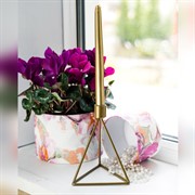 Подсвечник металл на 1 свечу Лофт золотой 607-55-G - фото 53989