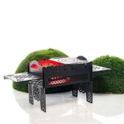 Гриль угольный мангал барбекю разборный кованый 102-010 - фото 54044