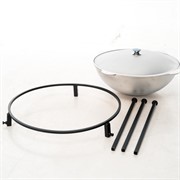 Подставка под казан тренога с огнеупорным покрытием разборная 98-022 - фото 54160