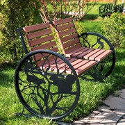 Кресло качалка металлическое садовое Белочки на дереве 301-005 - фото 54262