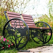 Кресло качалка металлическое садовое Белочки на дереве 301-005 - фото 54264