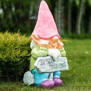 Фигура Гном в розовом колпаке Добро пожаловать F08370-P - фото 54270