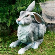 Фигура садовая Заяц ушастый серый полистоун F07429-Gray - фото 54312