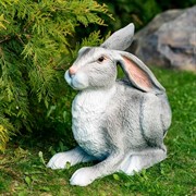Фигура садовая Заяц ушастый серый полистоун F07429-Gray - фото 54313