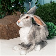 Фигура садовая Заяц ушастый серый полистоун F07429-Gray - фото 54314