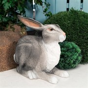 Фигура садовая Заяц ушастый серый полистоун F07429-Gray - фото 54315