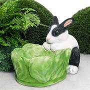 Кашпо садовое для растений Заяц с капустой F08380-WBL - фото 54432