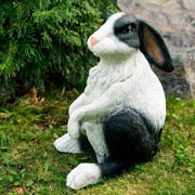 Фигура садовый Заяц Русак бело-чёрный F07436-WBL - фото 54488