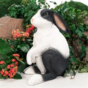 Фигура садовый Заяц Русак бело-чёрный F07436-WBL - фото 54489
