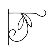 Кронштейн для цветов настенный кованый длина 25см 52-040 - фото 54649