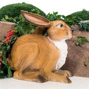 Фигура садовая Заяц ушастый полистоун коричневый F07429-Br - фото 54731