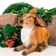 Фигура садовая Заяц ушастый полистоун коричневый F07429-Br - фото 54732