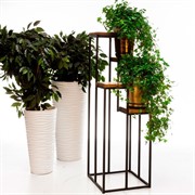 Цветочница напольная Лофт под 4 цветка металл+дерево высота 123см 66-215-SS - фото 54933