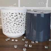 Кашпо Ливс 2,5л белый-антрацит - фото 54938