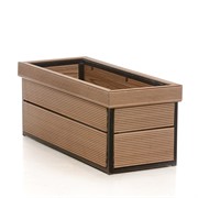 Кадка для растений террасная доска и металл 69-001 - фото 55126