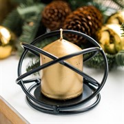 Подсвечник Сфера под 1 свечу чёрный металл 607-48-B - фото 55132