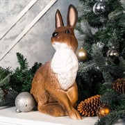 Фигура садовая Заяц коричневый полистоун F01007-Br - фото 55149