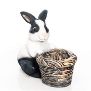 Кашпо садовое для растений Кролик с корзиной F08759-WBL - фото 55180