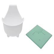 Комплект Альфа ромб+горшок нефрит-белый - фото 55303