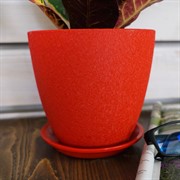 Горшок ВИНИЛ 2л бутон красный 15см - фото 55317