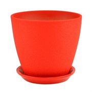Горшок ВИНИЛ 2л бутон красный 15см - фото 55318