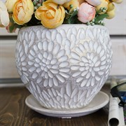 Горшок АСТРА классик бело-жемчужный 15см - фото 55320