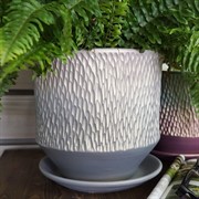 Горшок ПАВЛИН 5л цилиндр светлый 22см - фото 55331