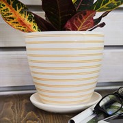 Горшок КРОКУС саксония бежевый 2,3л №3 18см - фото 55350