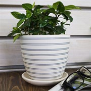 Горшок КРОКУС саксония белый 1,4л №2 14см - фото 55352