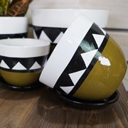 Набор горшков ГЕОМЕТРИКА милан зиг-заг 4шт - фото 55374