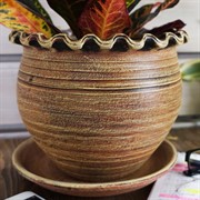 Горшок ЧУГУНОК Кантри беж 23см - фото 55390