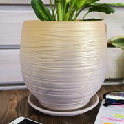 Горшок ОНИКС 4,5л бутон бисквит 19см - фото 55394