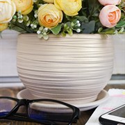 Горшок ОНИКС 1,1л цилиндр бисквит 15см - фото 55396